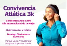 Soledad invita a familias a convivencia atlética conmemorativa del día de la mujer