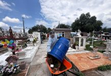 Refuerzan limpieza en panteones de Villa de Pozos por día de las madres