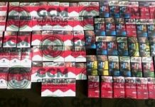 Guardia civil de Soledad detiene a pareja con alto antecedente delictivo; se les aseguró 50 cajetillas de cigarros