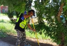 Villa de Pozos mejora imagen urbana con limpieza de área verde