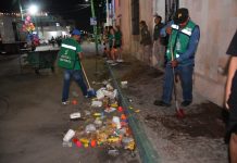 En Soledad, cuadrillas de limpieza han recolectado más de 10 toneladas de residuos por la fiesta futbolera