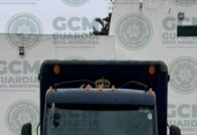 Agentes de la GCM de Soledad recuperan camión robado en ejido Palma de la Cruz